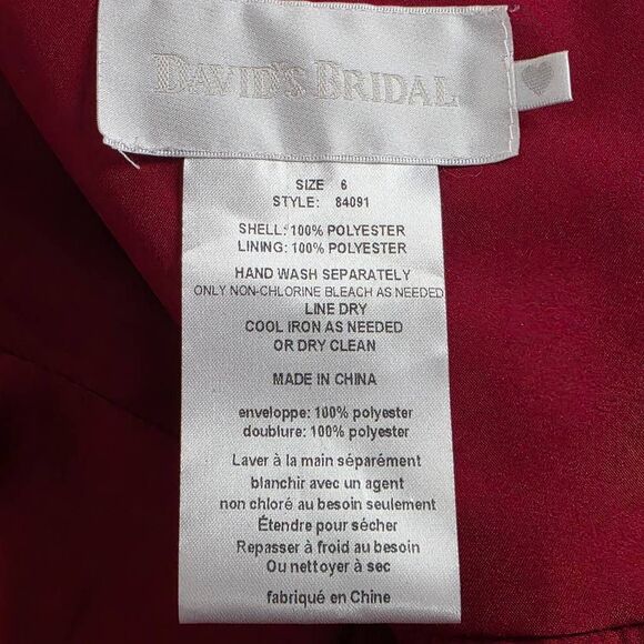 David’s Bridal Red Strapless Bubble Dress Size 6 - Picture 10 of 13